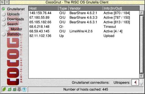 [Gnutellanet window]